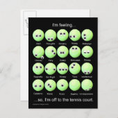 Tennis Moods Poster Postkarte (Vorne/Hinten)