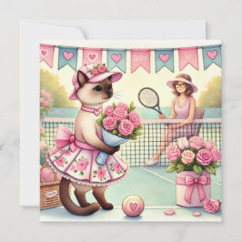 Tennis Mother Day for Cat Lovers Feiertagskarte