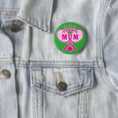 Tennis Mum, Crossed Tennis Rackets Button (Beispiel)