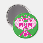 Tennis Mum Magnet (Vorderseite/Rückseite)