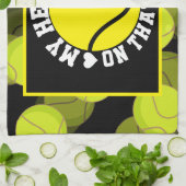 Tennis MY HEART geht auf diesen Platz Geschirrtuch (Gefaltet)