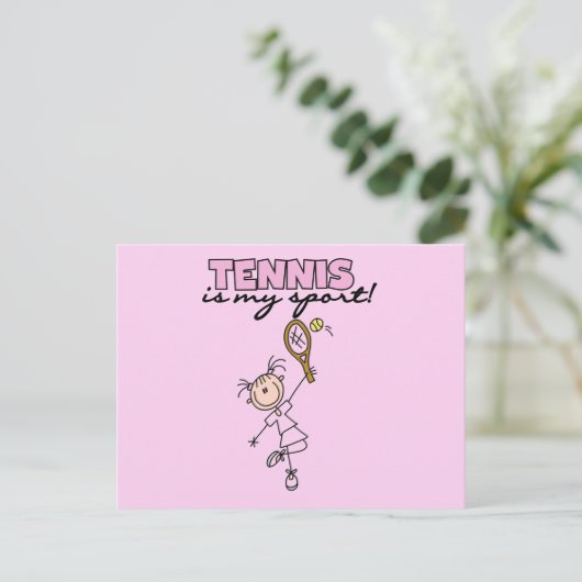 Tennis My Sport Tshirts und Geschenke Postkarte (Stehend Vorderseite)