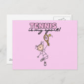 Tennis My Sport Tshirts und Geschenke Postkarte (Vorne/Hinten)