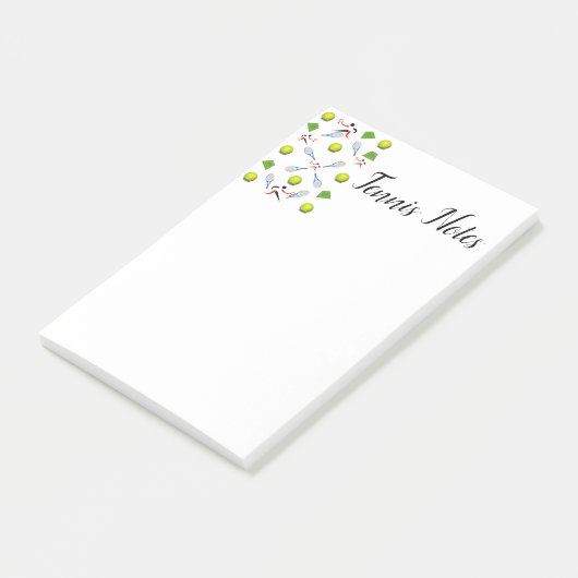 Tennis nach dem Kauf Post-it Klebezettel (angewinkelt)