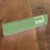 Tennis Namensplakette (Seite)