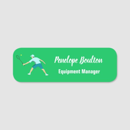 Tennis Namensschild (Vorderseite)