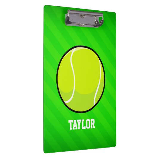 Tennis; Neon Green Stripes Klemmbrett (Rechts)