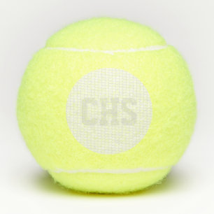 Tennis Net School INITIALS Schule Sport Grau Tennisbälle