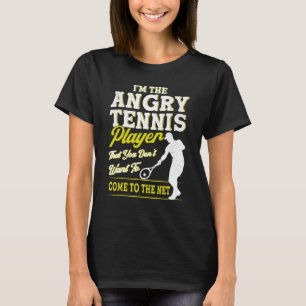 Tennis Netz Ball Schläger Tennis Spieler Trainer T-Shirt