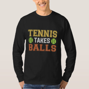 Tennis nimmt Bälle für einen Tennisspieler oder Co T-Shirt