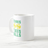 Tennis nimmt Balls Kaffeetasse (Vorderseite Links)