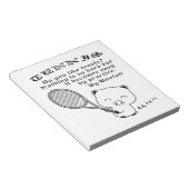 Tennis Notizblock (angewinkelt)