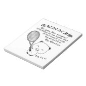 Tennis Notizblock (Rotiert)
