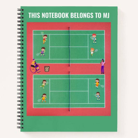 Tennis Notizblock (Vorderseite)