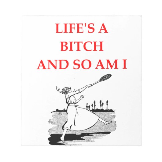 Tennis Notizblock (Vorderseite)