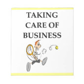 Tennis Notizblock (Vorderseite)