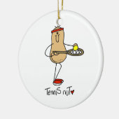 Tennis Nut T - Shirt und GIfts Keramikornament (Links)