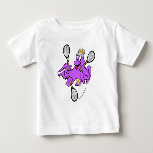 Tennis Octopus Baby Jersey T - Shirt (Vorderseite)