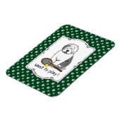 Tennis Old English Sheepdog (Grau 1) Hund Niedlich Magnet (Linke Seite)