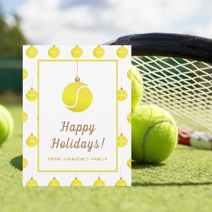 Tennis Ornament Weihnachts-Thema Feiertage Grüße Feiertagskarte