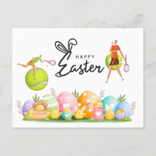 Tennis Osterurlaub für Tennis Player Feiertagspostkarte