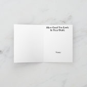 Tennis Outfit Funny Grußkarte Karte (Innenseite)