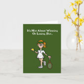 Tennis Outfit Funny Grußkarte Karte (Gelbe Blume)