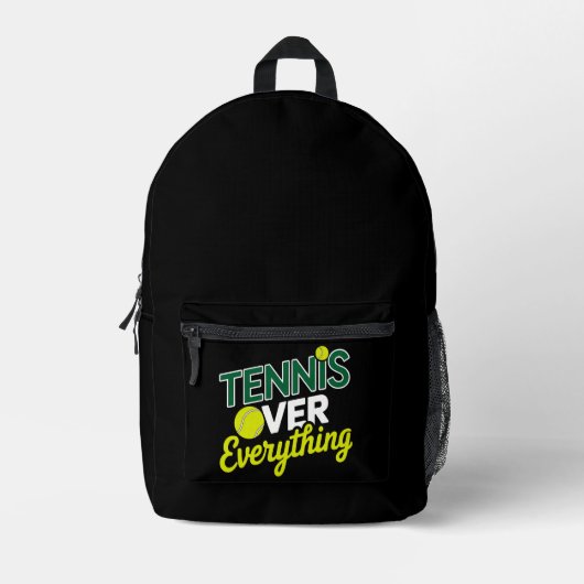 Tennis Over Everything Bedruckter Rucksack (Vorderseite)