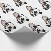 Tennis-Panda Geschenkpapier (Ecke)