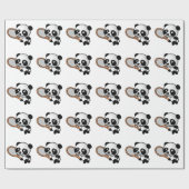 Tennis-Panda Geschenkpapier (Flach)