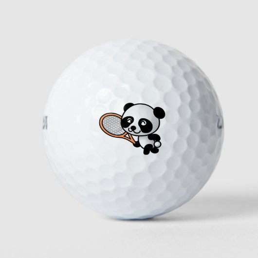 Tennis Panda Golfball (Vorderseite)