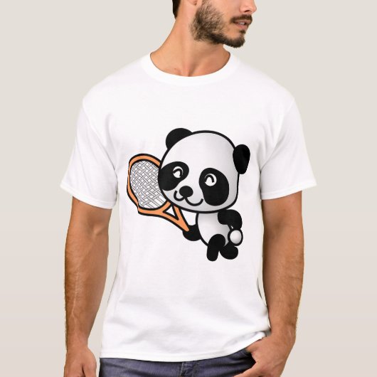 Tennis Panda T-Shirt (Vorderseite)