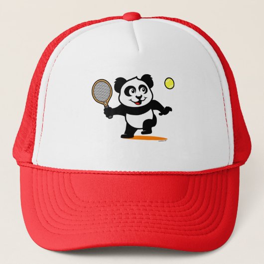 Tennis Panda Truckerkappe (Vorderseite)