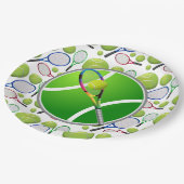 Tennis-Papierteller Pappteller (Schrägansicht)