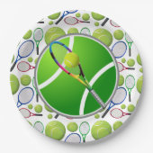 Tennis-Papierteller Pappteller (Vorderseite)