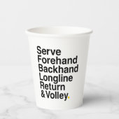TENNIS PAPPBECHER (Vorderseite)