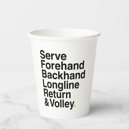 TENNIS PAPPBECHER (Vorderseite)