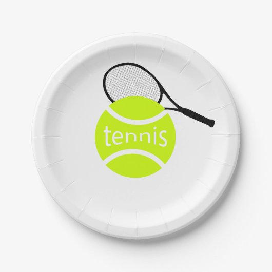 Tennis Pappteller (Vorderseite)
