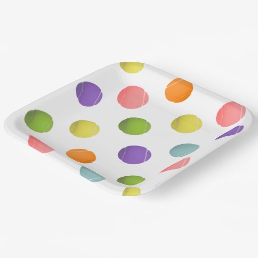 Tennis Pappteller (Gewinkelt)