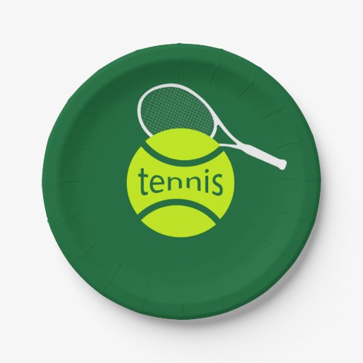 Tennis Pappteller (Vorderseite)