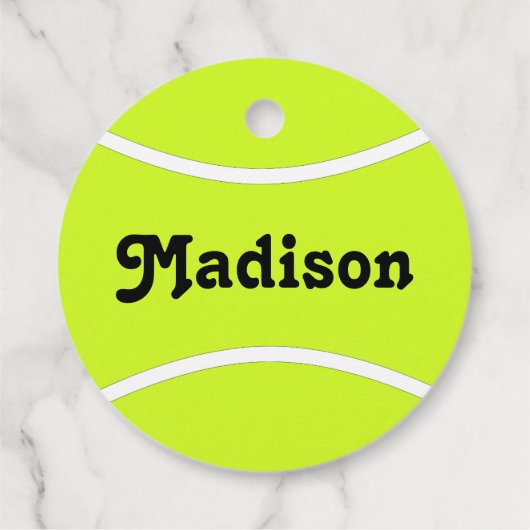 Tennis Party Benutzerdefinierter Spielername oder Geschenkanhänger (Rückseite)