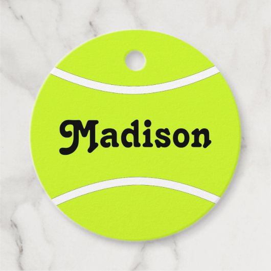 Tennis Party Benutzerdefinierter Spielername oder  Geschenkanhänger (Vorderseite)