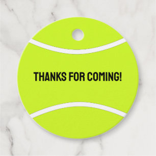 Tennis Party Benutzerdefinierter Text Personalisie Geschenkanhänger