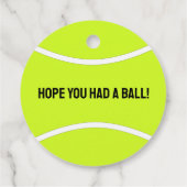 Tennis Party Benutzerdefinierter Text Personalisie Geschenkanhänger (Rückseite)