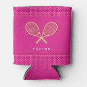 Tennis Party Chic Gold und Pink Custom Dosenkühler (Vorderseite)