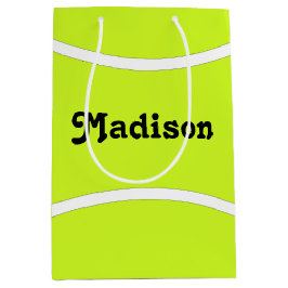Tennis Party Custom Tennis Player Name oder Text Mittlere Geschenktüte