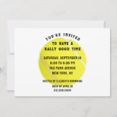 Tennis-Party Einladung (Vorderseite)