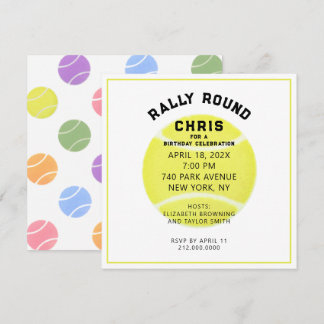 Tennis-Party Einladung