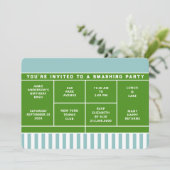 Tennis-Party Einladung (Stehend Vorderseite)