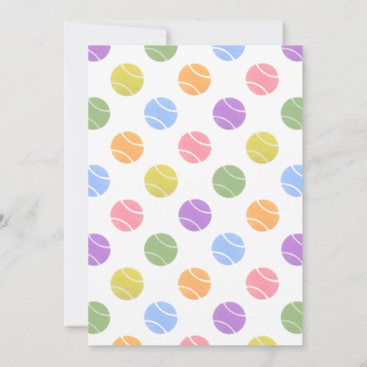 Tennis-Party Einladung (Rückseite)